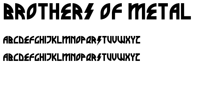 Brothers of Metal font